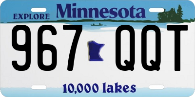 MN license plate 967QQT