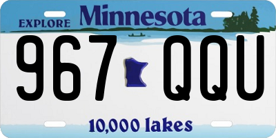 MN license plate 967QQU