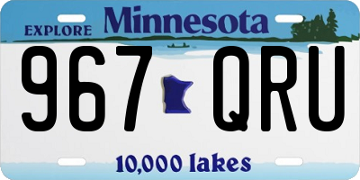 MN license plate 967QRU