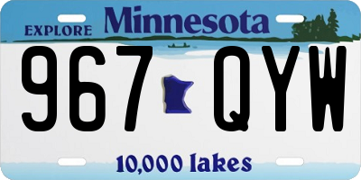 MN license plate 967QYW