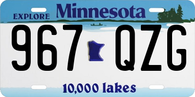 MN license plate 967QZG
