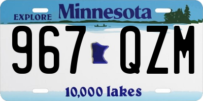 MN license plate 967QZM