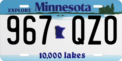 MN license plate 967QZO