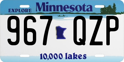 MN license plate 967QZP
