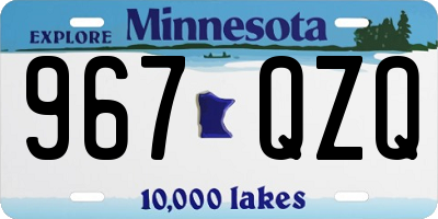 MN license plate 967QZQ