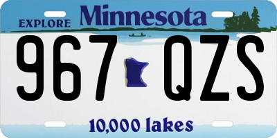 MN license plate 967QZS