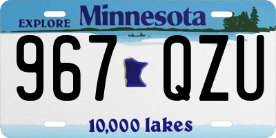 MN license plate 967QZU