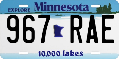 MN license plate 967RAE
