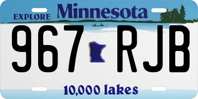 MN license plate 967RJB