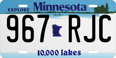 MN license plate 967RJC