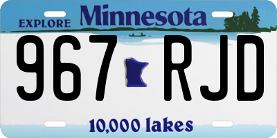MN license plate 967RJD