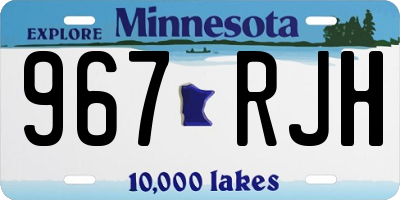 MN license plate 967RJH