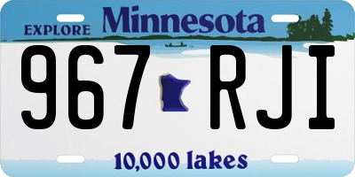 MN license plate 967RJI