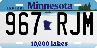 MN license plate 967RJM