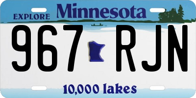 MN license plate 967RJN