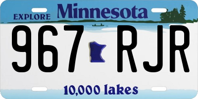 MN license plate 967RJR