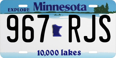MN license plate 967RJS