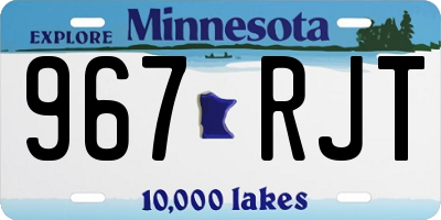 MN license plate 967RJT