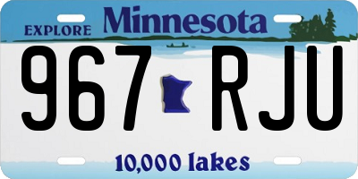 MN license plate 967RJU