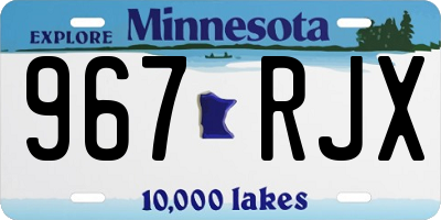 MN license plate 967RJX