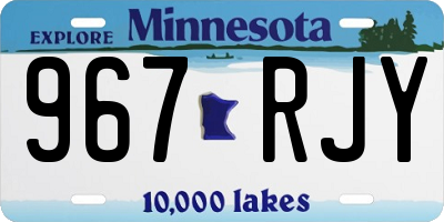 MN license plate 967RJY