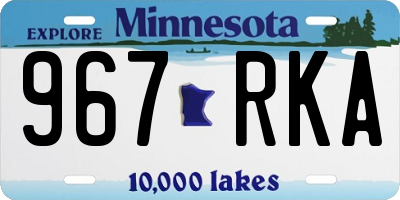 MN license plate 967RKA