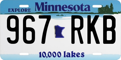 MN license plate 967RKB