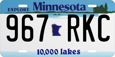 MN license plate 967RKC