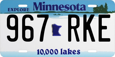 MN license plate 967RKE