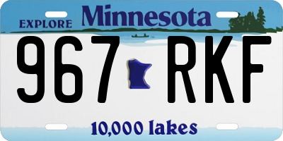MN license plate 967RKF