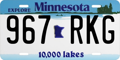 MN license plate 967RKG