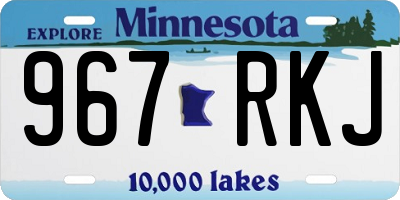 MN license plate 967RKJ