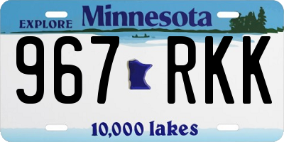MN license plate 967RKK