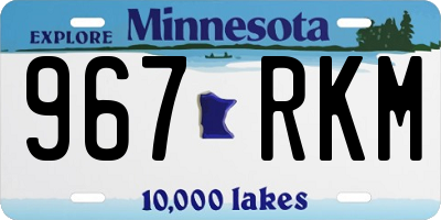 MN license plate 967RKM