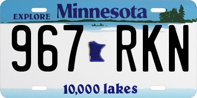 MN license plate 967RKN