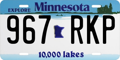 MN license plate 967RKP