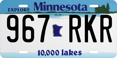 MN license plate 967RKR