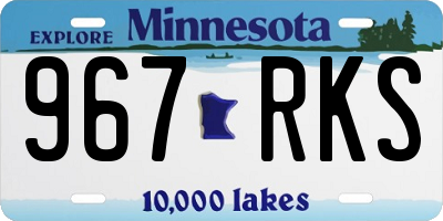 MN license plate 967RKS