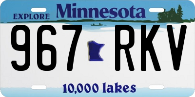 MN license plate 967RKV