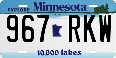 MN license plate 967RKW