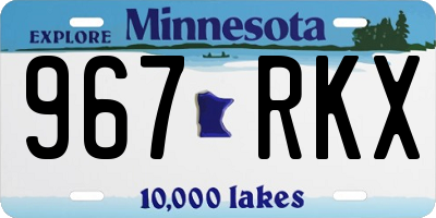 MN license plate 967RKX