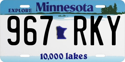 MN license plate 967RKY