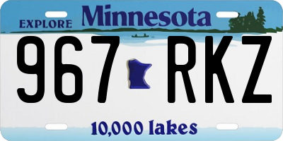 MN license plate 967RKZ