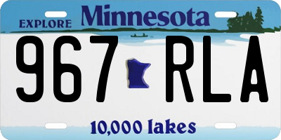 MN license plate 967RLA