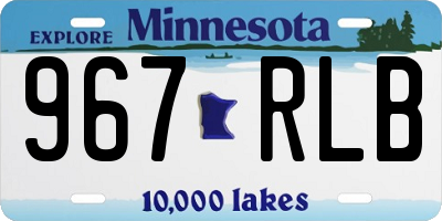 MN license plate 967RLB