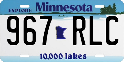 MN license plate 967RLC