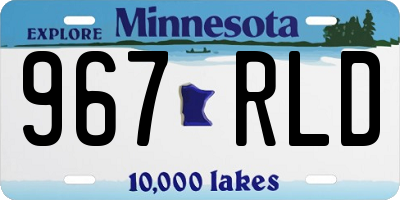 MN license plate 967RLD