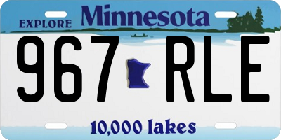 MN license plate 967RLE