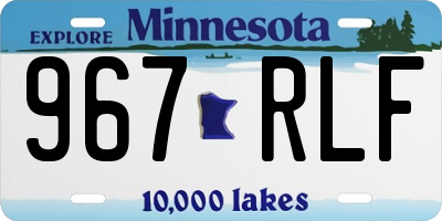 MN license plate 967RLF