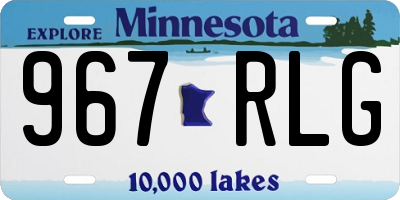 MN license plate 967RLG
